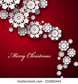 New Christmas Snowflake Hand Made Look Design Vector Background