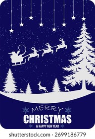 New Christmas Vector Design. Christmas and New Year background with gifts in winter. Christmas card. Vector illustration.