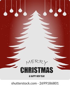 New Christmas Vector Design. Christmas and New Year background with gifts in winter. Christmas card. Vector illustration.