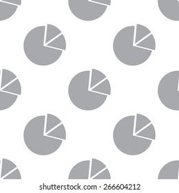 New Circle chart white and black seamless pattern for web design. Vector symbol
