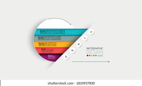 New circle modern design can use with the company and business about presentation. vector illustration design.