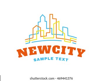 New city emblem on white background