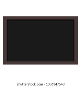 new clean blank blackboard wooden frame isolated on white background
