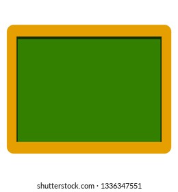 new clean blank blackboard wooden frame isolated on white background