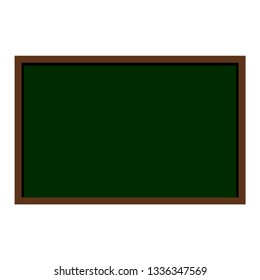 new clean blank blackboard wooden frame isolated on white background