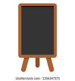 new clean blank blackboard wooden frame isolated on white background