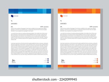 new clean letterhead design template