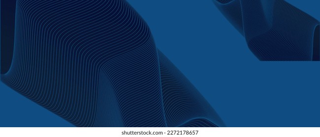 New coating Abstract background on Classic Blue color futuristic elements banner geometric blue gradient
