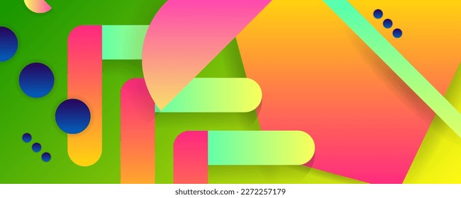 New cocktail Bright color design backgrounds juicy background with geometric elements template summer