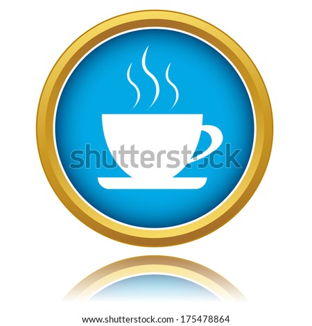 New coffee cup icon on a white background. Vector illustration