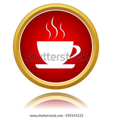 New coffee cup icon on a white background. Vector illustration