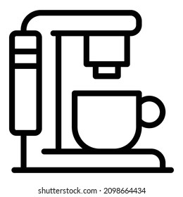 New coffee machine icon. Outline new coffee machine vector icon for web design isolated on white background
