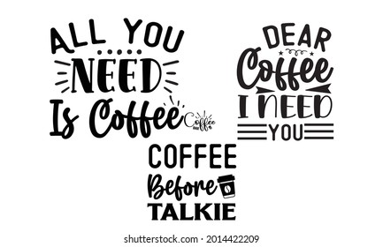New Coffee Quotes Design Template