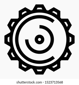New cogwheel, gear, settings, control icon. Commercial line vector icon for websites and mobile minimalistic flat design.