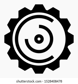 New cogwheel, gear, settings, control icon. Commercial line vector icon for websites and mobile minimalistic flat design.