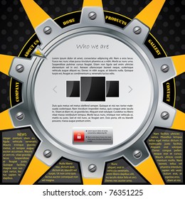 New cogwheel website template design