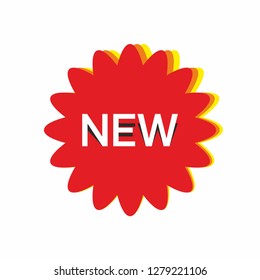 New colection banner, New sticker. Vector sale banner for web store. Product stickers with offer.