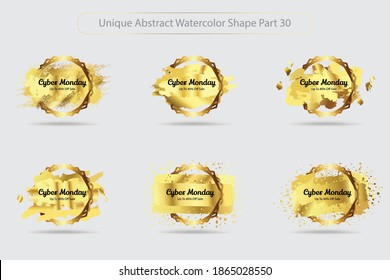 
New Collection Abstract Golden brush Banner Template, For Your Design Vector Illustration.