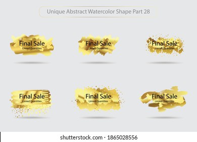 
New Collection Abstract Golden brush Banner Template, For Your Design Vector Illustration.