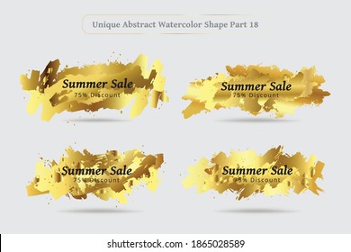 
New Collection Abstract Golden brush Banner Template, For Your Design Vector Illustration.