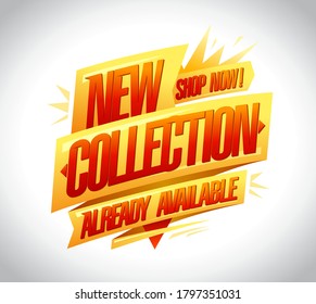 New collection already available, shop now vector banner design