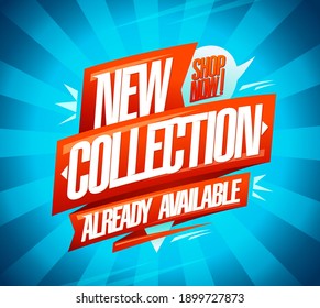 New collection already available, vector banner template