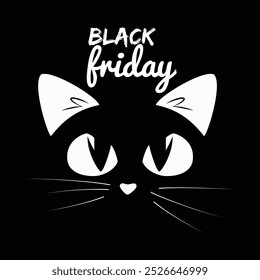 Neue Kollektion Black Friday Katze Vektor Typografie T-Shirt Design-Vorlage. moderne T-Shirt-Vorlage, Mode-Vektor.
 Urlaubsstimmung | Männliches und weibliches T-Shirt | Black Friday Zitat.