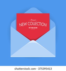 New collection Blank Envelope Isolated. Ready For Your Design. Product Packing. Vector Illustration. EPS10