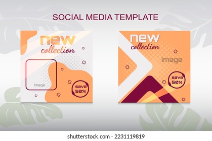 new collection design template for social media