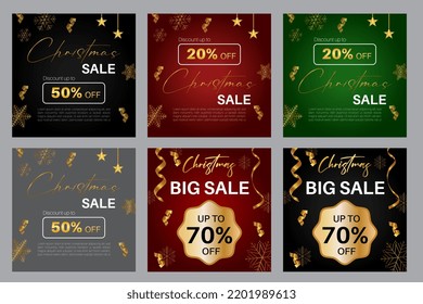 new Collection of Editable square banner templates. Christmas sale post template design. Usable for social media post, story and web internet ads.
new Collection of Editable square banner templates. 