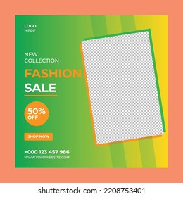 New Collection Fashion Sale And Social Media Post Banner