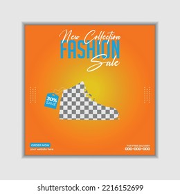 New collection fashion sale social media post banner