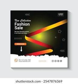 New collection fashion sale social media post design