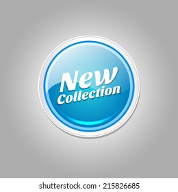New Collection Glossy Shiny Circular Vector Button
