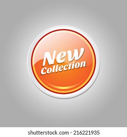 New Collection Glossy Shiny Circular Vector Button
