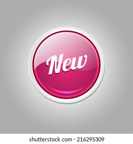 New Collection Glossy Shiny Circular Vector Button
