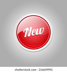 New Collection Glossy Shiny Circular Vector Button
