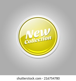 New Collection Glossy Shiny Circular Vector Button