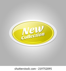 New Collection Glossy Shiny Circular Vector Button