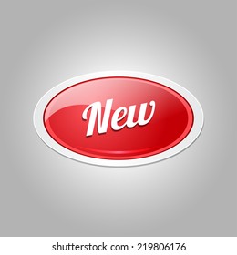 New Collection Glossy Shiny Circular Vector Button