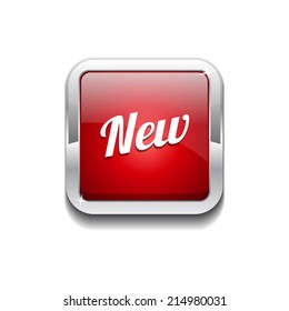 New Collection Glossy Shiny Rounded Rectangular Vector Button