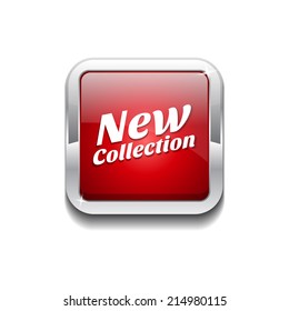 New Collection Glossy Shiny Rounded Rectangular Vector Button