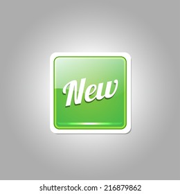 New Collection Glossy Shiny Rounded Rectangular Vector Button