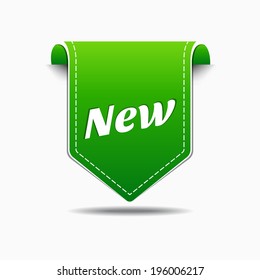 New Collection Green Label Icon Vector Design