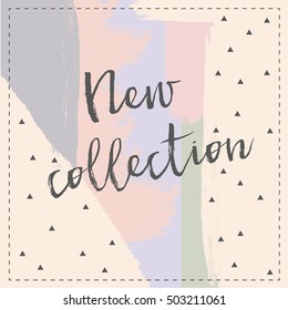 New collection hand drawn banner pastel color