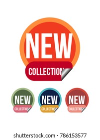 New collection label design template