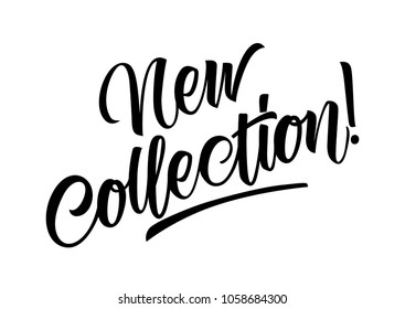 New collection lettering. Handwritten text, calligraphic inscription can be used for advertising design, posters, banners - Shutterstock ID 1058684300