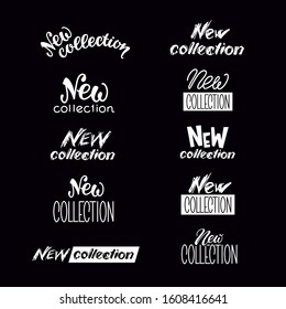 New collection. Lettering set for web design and print