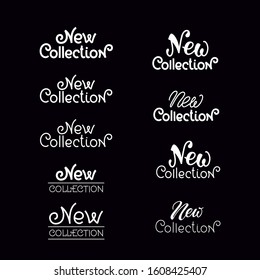 New collection. Lettering set for web design and print
