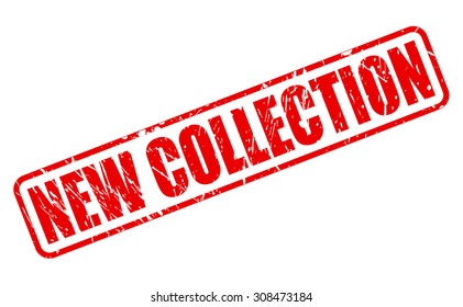 New Collection red stamp text on white